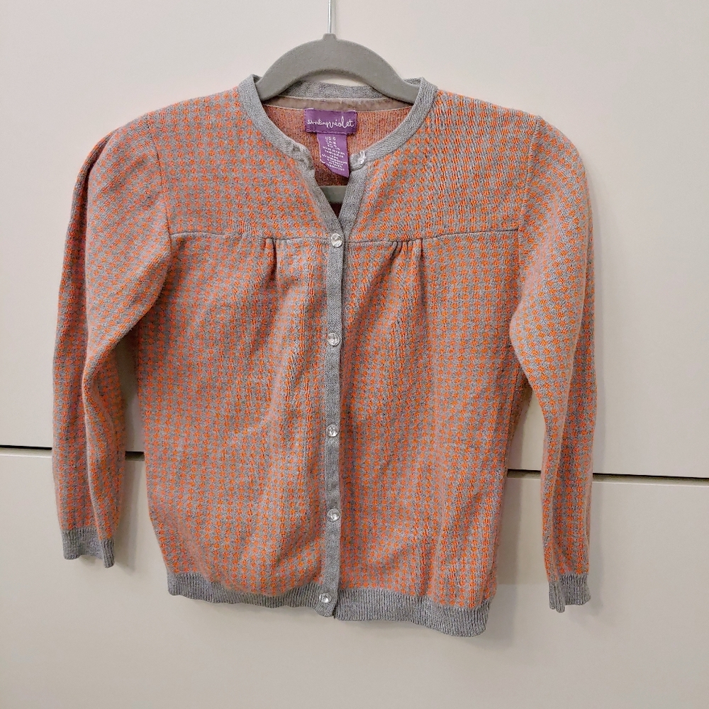 Girls Size 6 Cardigan Long Sleeve Button Sweater